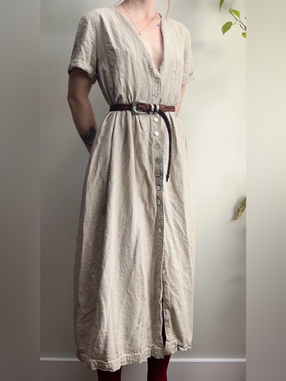 Orvis Linen Button Down Dress